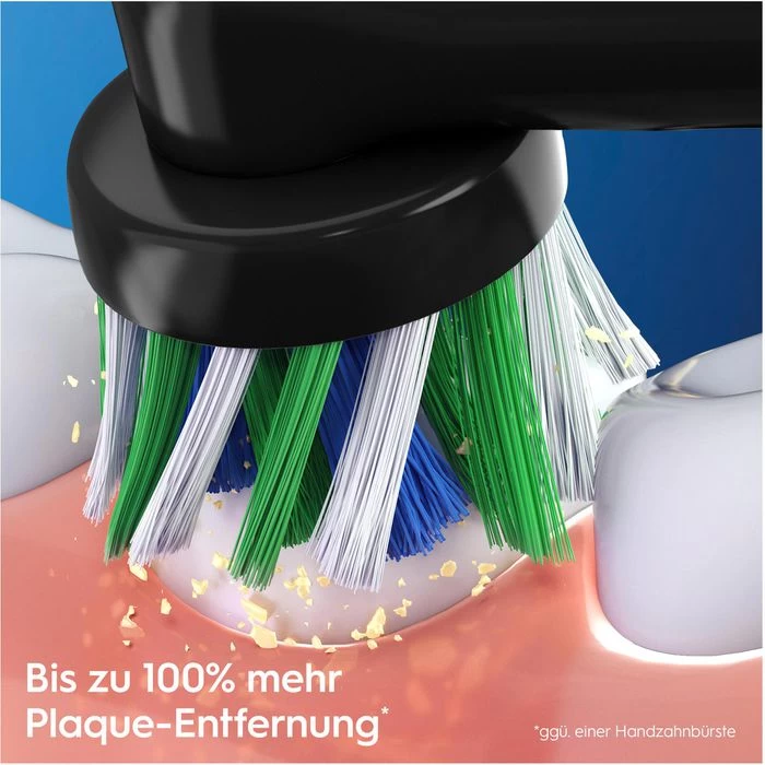 Oral B Oral-B Aufsteckbürsten CrossAction Black Edition, Borsten Mit CleanMaximiser, Schwarz, 10 Stück 4 Oral B Oral-B Aufsteckbürsten CrossAction Black Edition, Borsten Mit CleanMaximiser, Schwarz, 10 Stück – Bild 4