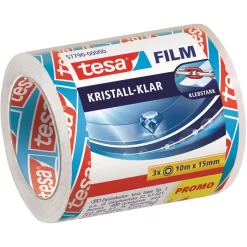 Tesa Klebeband 57790, Multifilm, 15mm X 10m, KernØ 26mm, Kristallklar, 3 Stück