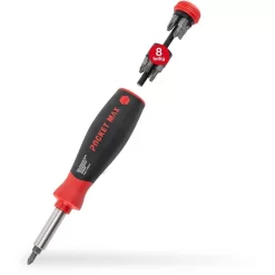 Wiha Schraubendreher PocketMax Magnetic, Set, Schlitz, Kreuzschlitz, Torx, 9-teilig