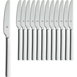 BSF Menümesser Cult 02172-804, Edelstahl, Monoblock, Silber Poliert, Set 12 Stück
