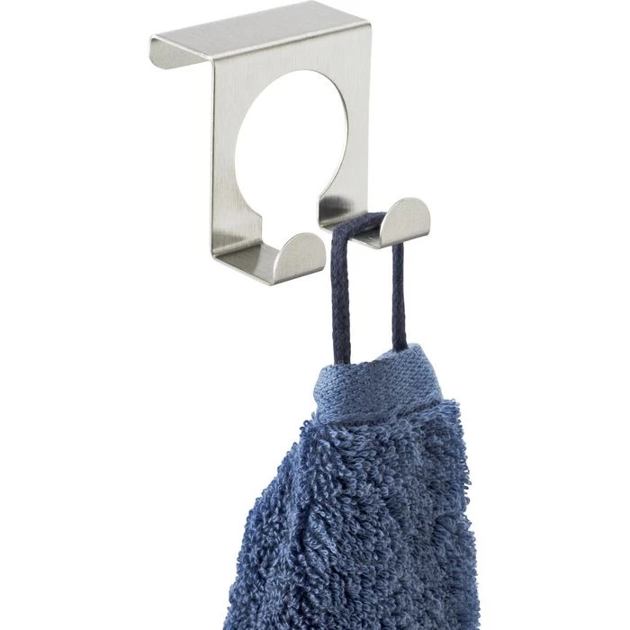 Böttcher-AG Kleiderhaken Für Die Tür, Edelstahl, Silber, 2 Haken, 4 Stück 2 Böttcher-AG Kleiderhaken Für Die Tür, Edelstahl, Silber, 2 Haken, 4 Stück – Bild 2