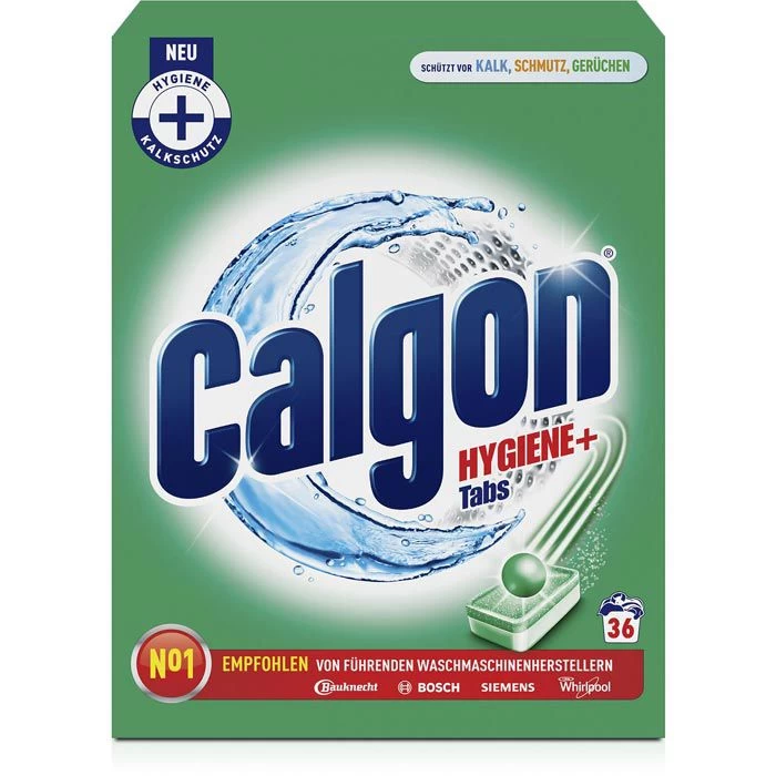 Calgon Wasserenthärter Hygiene+ Tabs, Antibakteriell, Für Die Waschmaschine, 36 Stück 1 Calgon Wasserenthärter Hygiene+ Tabs, Antibakteriell, Für Die Waschmaschine, 36 Stück