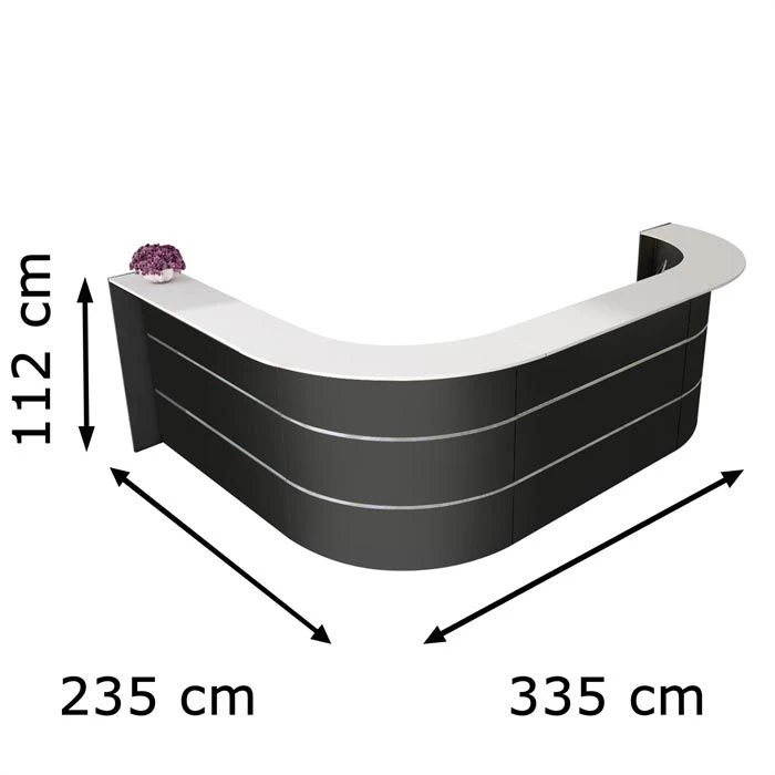 Kerkmann Empfangstheke Bari 3557, Anthrazit / Weiß, 335 X 112 X 235cm, Winkeltheke 4 Kerkmann Empfangstheke Bari 3557, Anthrazit / Weiß, 335 X 112 X 235cm, Winkeltheke – Bild 4