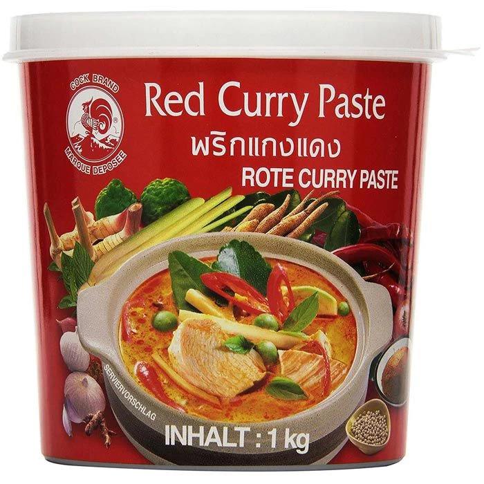 Cock Currypaste Red Curry Paste, Rot, 1kg 1 Cock Currypaste Red Curry Paste, Rot, 1kg