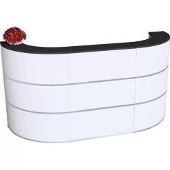 Kerkmann Empfangstheke Cento 3a, 3856, Weiß / Anthrazit, 260 X 110 X 80cm, Rezeption