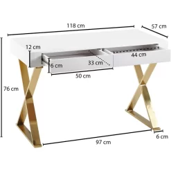 Wohnling Schreibtisch WL6.314, Weiß, Maße: 118 X 57cm 11 Wohnling Schreibtisch WL6.314, Weiß, Maße: 118 X 57cm -Produkte Für Zuhause 6441bb8df28bd5615cc71284a580e497d112363f schreibtisch wohnling wl6.314 weiss