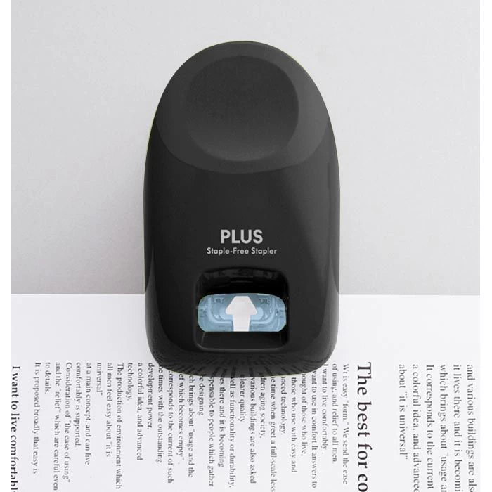 Plus-Japan Heftgerät SL-112A, 31236, Heftleistung 10 Blatt, Klammerlos, Schwarz 3 Plus-Japan Heftgerät SL-112A, 31236, Heftleistung 10 Blatt, Klammerlos, Schwarz – Bild 3