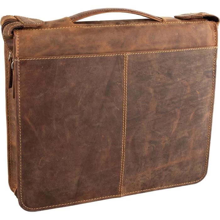 Greenburry Schreibmappe Vintage,1720-25, A4, Braun, Echt Leder, Mit Reißverschluss 2 Greenburry Schreibmappe Vintage,1720-25, A4, Braun, Echt Leder, Mit Reißverschluss – Bild 2