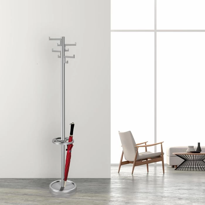 Kerkmann Garderobenständer Nevada, 6900, Mit 8 Haken, Metall, Silber 3 Kerkmann Garderobenständer Nevada, 6900, Mit 8 Haken, Metall, Silber – Bild 3