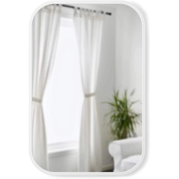 Umbra Wandspiegel Hub 1014801-660, Modern, Rechteckig, Weiß, Mit Rahmen, 91 X 61cm 1 Umbra Wandspiegel Hub 1014801-660, Modern, Rechteckig, Weiß, Mit Rahmen, 91 X 61cm