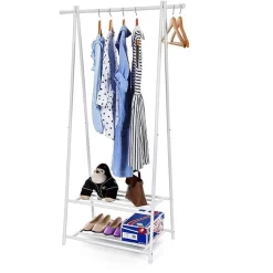 Songmics Garderobenständer HSR05W, Mit Schuhablage, Metall, Weiß 11 Songmics Garderobenständer HSR05W, Mit Schuhablage, Metall, Weiß -Produkte Für Zuhause 69e045a3dcff360ee679a2a21f6efbf8a6eeac6d garderobenstaender songmics hsr05w