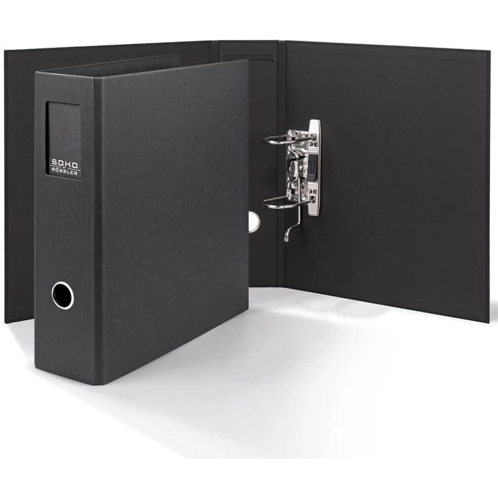 Rössler-Papier Ordner 1317452709 S.O.H.O., Karton, A4, 8,5cm, Schwarz, Mit Rückenschild 3 Rössler-Papier Ordner 1317452709 S.O.H.O., Karton, A4, 8,5cm, Schwarz, Mit Rückenschild – Bild 3