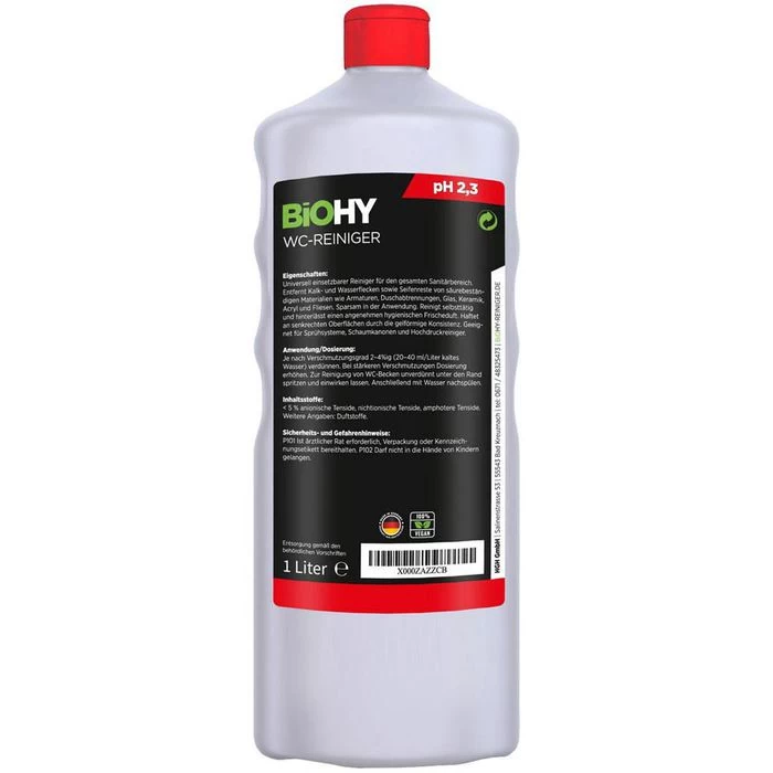 BiOHY WC-Reiniger 014-001, 100% Vegan, Bio-Konzentrat, 1 Liter 4 BiOHY WC-Reiniger 014-001, 100% Vegan, Bio-Konzentrat, 1 Liter – Bild 4