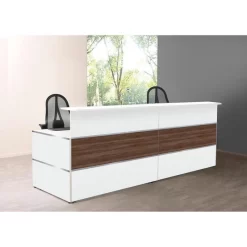 Kerkmann Empfangstheke Atlantis 3302, Nussbaum / Weiß, 135 X 108 X 92, Grundtheke Gerade -Produkte Für Zuhause 71365fa339a6fa1ec71964f440e9e39597bd7307 empfangstheke kerkmann atlantis 3302