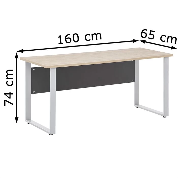 Möbelpartner Schreibtisch Serie 1500, Eiche, Maße: 160 X 65cm 4 Möbelpartner Schreibtisch Serie 1500, Eiche, Maße: 160 X 65cm – Bild 4