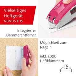 Novus Heftgerät Twinset E15/E210, 020-1875, Set, 3-teilig, Heftleistung 15 Blatt, Pink -Produkte Für Zuhause 75625939bedb519d3b72db43b7e85d981a3ee391 heftgeraet novus twinset e15e210 020 1875 set