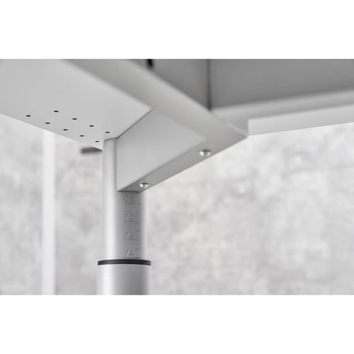 Hammerbacher Schreibtisch Y-Serie, Verstellbar, 160 X 68-82 X 80cm, Ahorn / Silber 3 Hammerbacher Schreibtisch Y-Serie, Verstellbar, 160 X 68-82 X 80cm, Ahorn / Silber – Bild 3