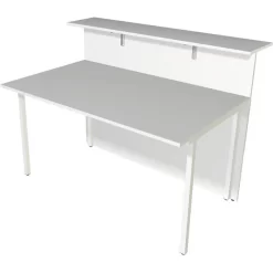 Kerkmann Empfangstheke Atlantis 3302, Nussbaum / Weiß, 135 X 108 X 92, Grundtheke Gerade