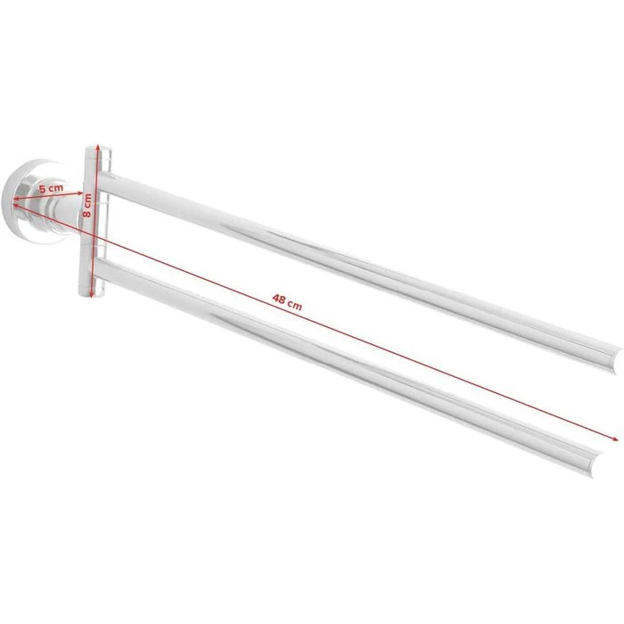 Tesa Handtuchhalter Luup Zweiarmig 40290, Wandhandtuchhalter, Metall, Silber, Ohne Bohren 2 Tesa Handtuchhalter Luup Zweiarmig 40290, Wandhandtuchhalter, Metall, Silber, Ohne Bohren – Bild 2