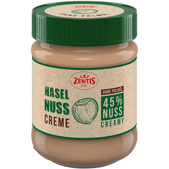 Zentis Brotaufstrich Haselnuss Creme Creamy, 200g 1 Zentis Brotaufstrich Haselnuss Creme Creamy, 200g