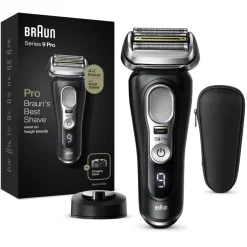 Braun Elektrorasierer Series 9 Pro Premium 9410s, Wet & Dry, 4+1 Scherkopf, Mit Trimmer & Reise-Etui
