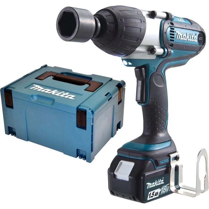 Makita Akku-Schlagschrauber DTW450Y1J, 440Nm, 18V / 1,5Ah, Mit Akku Und Koffer 1 Makita Akku-Schlagschrauber DTW450Y1J, 440Nm, 18V / 1,5Ah, Mit Akku Und Koffer