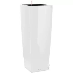 Lechuza Übertopf CUBICO Alto Premium 40 Weiß, 39,5 X 39,5 X 105 Cm, Quadratisch, Kunststoff