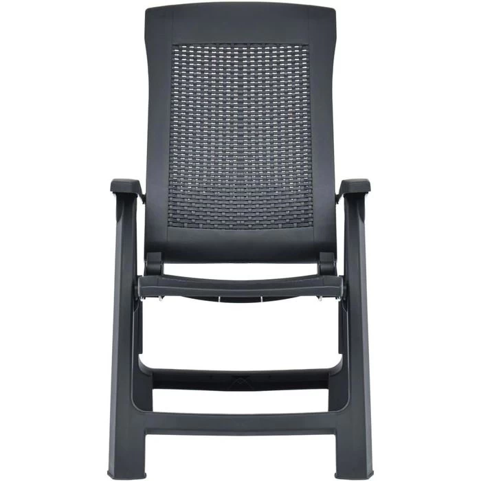 VidaXL Gartenstuhl 48761, Kunststoff, Hochlehner,verstellbar,anthrazit,klappbar,2 Stück 4 VidaXL Gartenstuhl 48761, Kunststoff, Hochlehner,verstellbar,anthrazit,klappbar,2 Stück – Bild 4