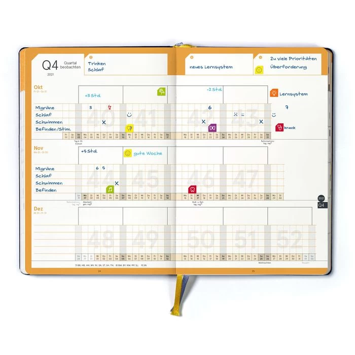Weekview Buchkalender Compact Extended, Notizkalender, 1 Woche Auf 2 Seiten, Hardcover, B6 4 Weekview Buchkalender Compact Extended, Notizkalender, 1 Woche Auf 2 Seiten, Hardcover, B6 – Bild 4
