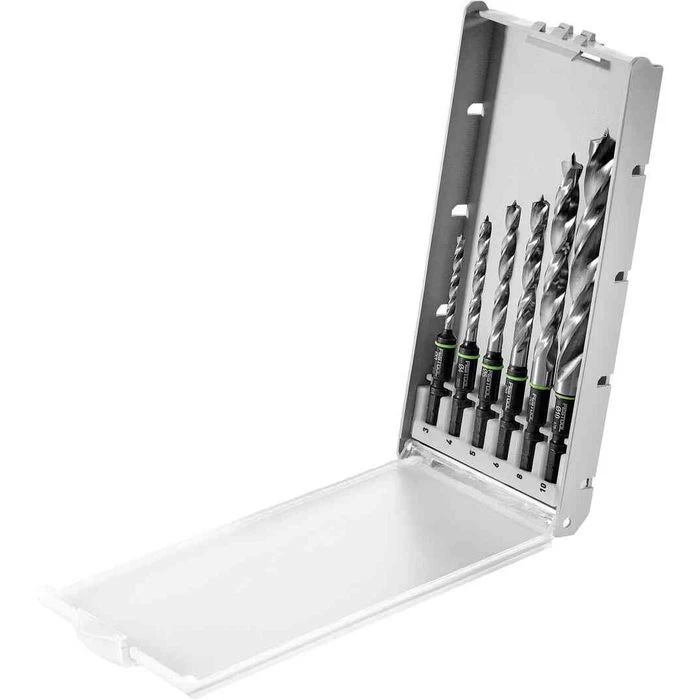 Festool Bohrer Spiralbohrer BKS SYS3 D3-10 CE/W, 6-teiliges Set, Centrotec, Holzbohrer 1 Festool Bohrer Spiralbohrer BKS SYS3 D3-10 CE/W, 6-teiliges Set, Centrotec, Holzbohrer