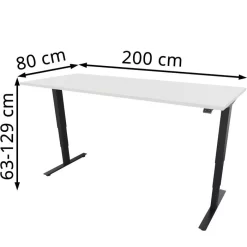 Fm-Büromöbel Schreibtisch Move 2.0, Diamantweiß, Elektrisch Höhenverstellbar, 200 X 63-129 X 80cm 6 Fm-Büromöbel Schreibtisch Move 2.0, Diamantweiß, Elektrisch Höhenverstellbar, 200 X 63-129 X 80cm -Produkte Für Zuhause 89dfef30125f196d804c6877406fa6e8a91887fb schreibtisch fm bueromoebel move 2.0 diamantweiss