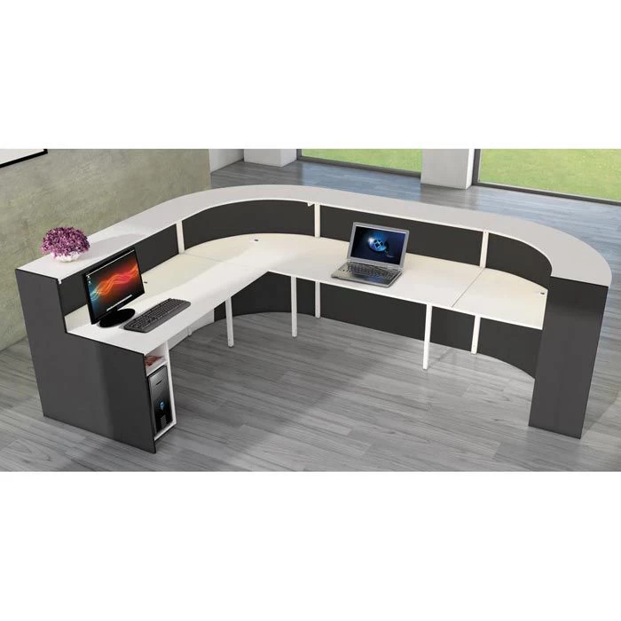 Kerkmann Empfangstheke Bari 3557, Anthrazit / Weiß, 335 X 112 X 235cm, Winkeltheke 3 Kerkmann Empfangstheke Bari 3557, Anthrazit / Weiß, 335 X 112 X 235cm, Winkeltheke – Bild 3