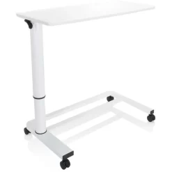 HJh-OFFICE Beistelltisch Stand II 830054, Weiß, Holz, 90 X 67-107 X 42cm, M. Rollen, Rechteckig