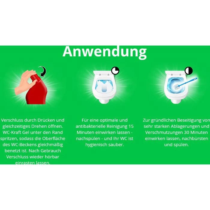Bref WC-Reiniger Power WC-Kraftgel, 15x Effekt, Kraft-Formel Mit Sofortwirkung & Farbwechsel 750ml 6 Bref WC-Reiniger Power WC-Kraftgel, 15x Effekt, Kraft-Formel Mit Sofortwirkung & Farbwechsel 750ml – Bild 6