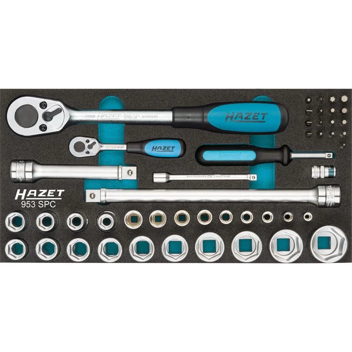 Hazet Steckschlüssel 953SPC, 47-teilig, 5 - 27mm, 1/2 Und 1/4 Zoll Umschaltknarren 2 Hazet Steckschlüssel 953SPC, 47-teilig, 5 - 27mm, 1/2 Und 1/4 Zoll Umschaltknarren – Bild 2