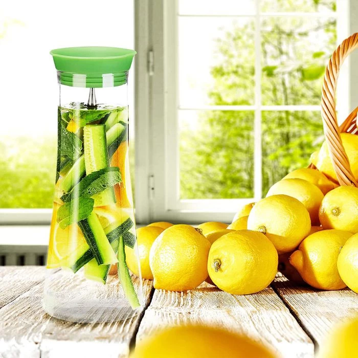 Relaxdays Karaffe 10023434 Zylindrisch, Mit Deckel, 1 Liter 3 Relaxdays Karaffe 10023434 Zylindrisch, Mit Deckel, 1 Liter – Bild 3