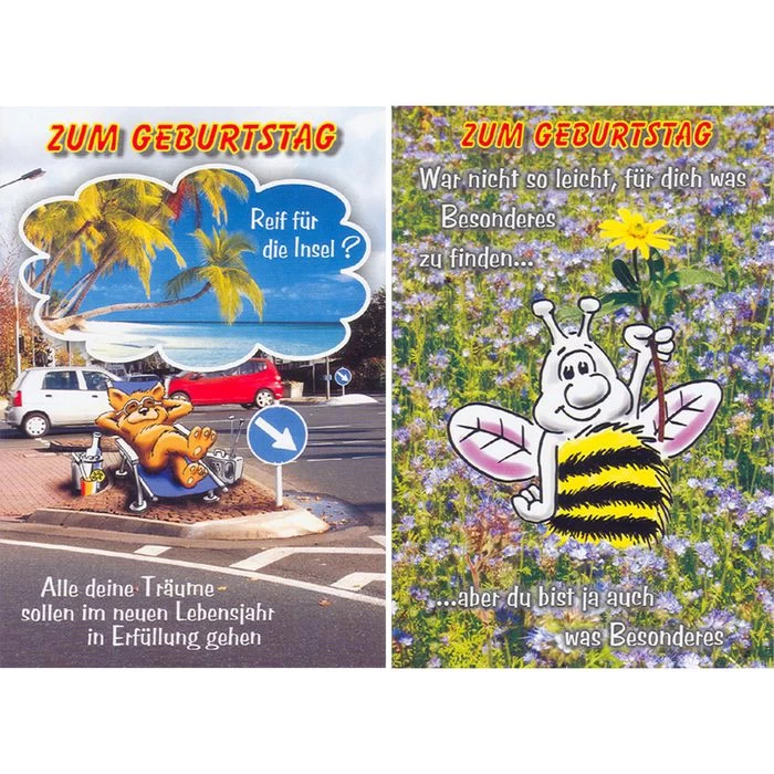 Böttcher-AG Geburtstagskarten Humor, Sortiert, 115 X 170mm, Klappkarten Mit Umschlag, 50 Stück 5 Böttcher-AG Geburtstagskarten Humor, Sortiert, 115 X 170mm, Klappkarten Mit Umschlag, 50 Stück – Bild 5