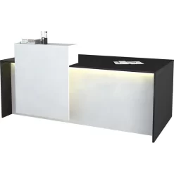 Kerkmann Empfangstheke Palermo, 3417, Anthrazit / Weiß, 180 X 110 X 92cm, Rezeption