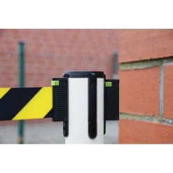 RS-GUIDESYSTEMS Absperrpfosten GLA 28, Weiß, Aus Kunststoff, Mit Schwarz-gelbem Band -Produkte Für Zuhause 933406e1d07b2c89e620741d49acf87de0aa93a2 absperrpfosten rs guidesystems gla 28 weiss