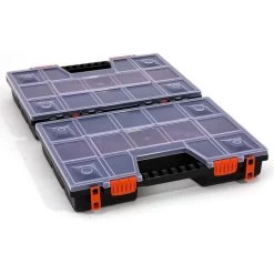 Prosperplast Sortimentskasten NOR16 DUO, Kunststoff, 390 X 130 X 290mm, 30 Fächer