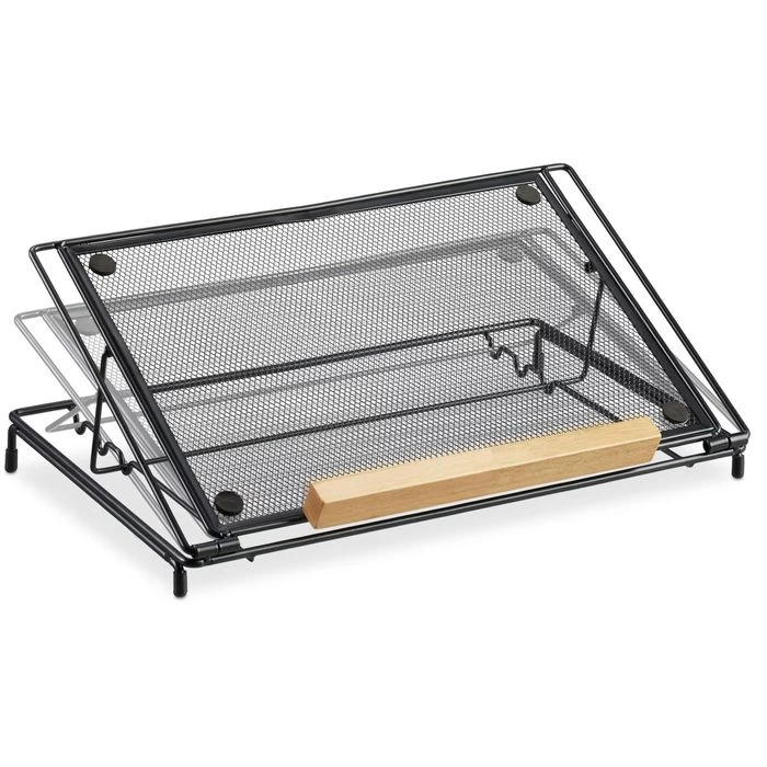 Relaxdays Notebookständer 10028955, Schwarz, Verstellbar, Metall / Holz 4 Relaxdays Notebookständer 10028955, Schwarz, Verstellbar, Metall / Holz – Bild 4