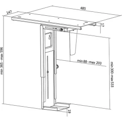 LogiLink PC-Halterung EO0004, Zum Unterbau Für Schreibtische, Schwarz -Produkte Für Zuhause 9505d9211ea947005dcb3551e6bce8eab252a1dd pc halterung logilink eo0004
