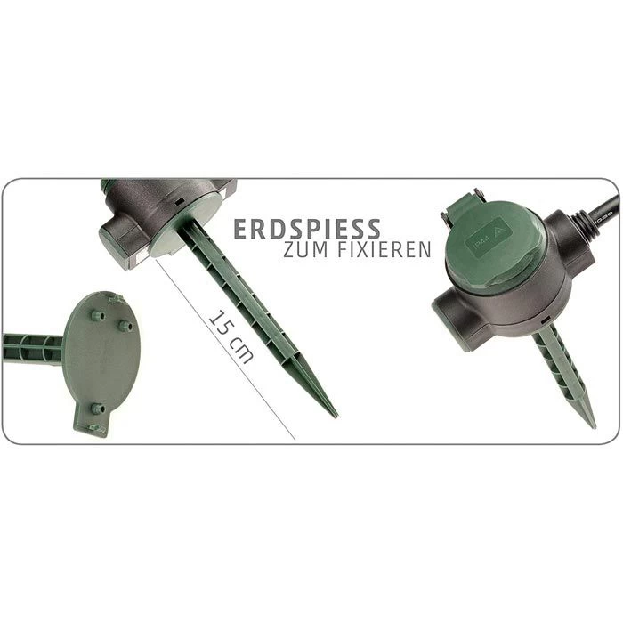 REV Strom-Verlängerungskabel Supraflex, 10m, 3 X Schutzkontakt, Außen, Schwarz 5 REV Strom-Verlängerungskabel Supraflex, 10m, 3 X Schutzkontakt, Außen, Schwarz – Bild 5