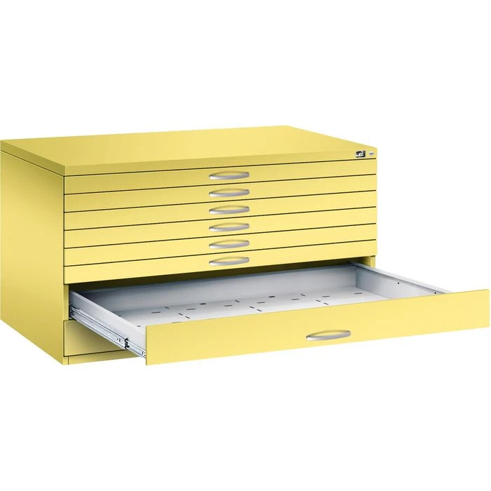 CP-Möbel Planschrank Serie 7201-200, DIN A0, 8 Schübe, 135 X 76 X 96 Cm, Schwefelgelb 1 CP-Möbel Planschrank Serie 7201-200, DIN A0, 8 Schübe, 135 X 76 X 96 Cm, Schwefelgelb