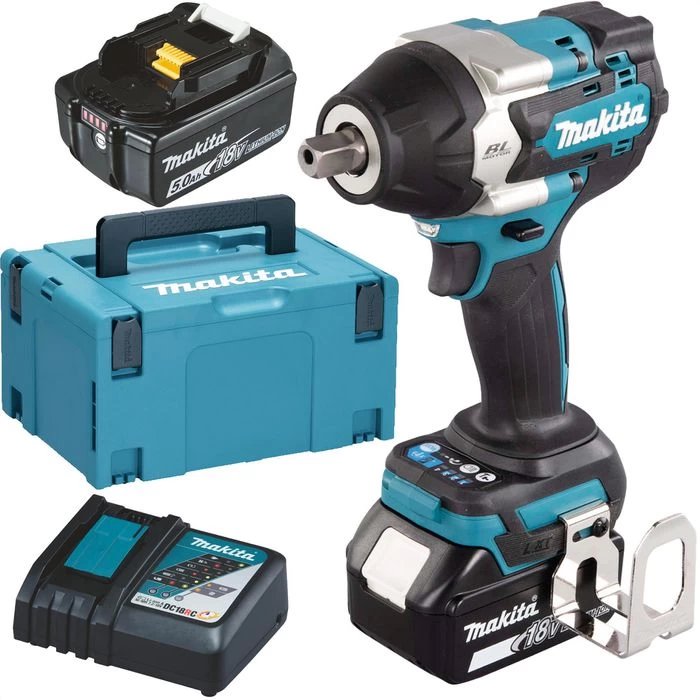 Makita Akku-Schlagschrauber DTW701RTJ, 700Nm, 18V / 5,0Ah, Mit 2 Akkus, Ladegerät Und Koffer 1 Makita Akku-Schlagschrauber DTW701RTJ, 700Nm, 18V / 5,0Ah, Mit 2 Akkus, Ladegerät Und Koffer