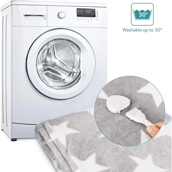 Navaris Heizdecke XXL, Grau, 3 Temperaturen, Abschaltautomatik, 180 X 130cm 4 Navaris Heizdecke XXL, Grau, 3 Temperaturen, Abschaltautomatik, 180 X 130cm – Bild 4