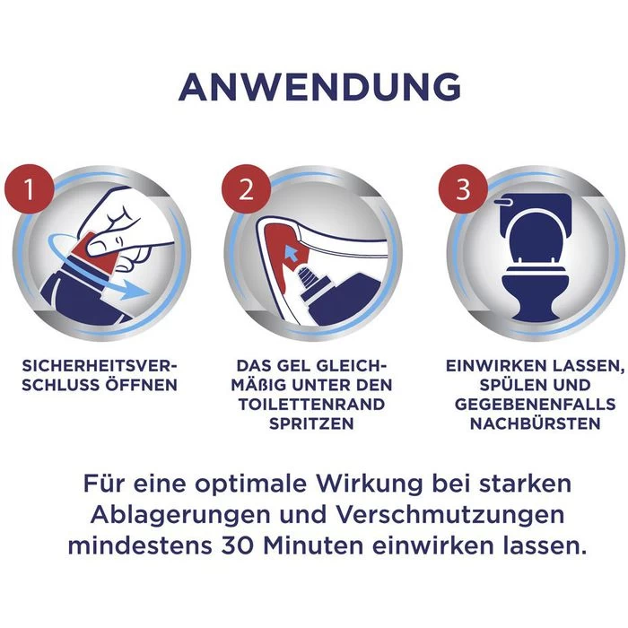 Domestos WC-Reiniger Kraft & Frische WC Gel, Ocean Fresh, Beseitigt 99,9% Der Bakterien, 750ml 3 Domestos WC-Reiniger Kraft & Frische WC Gel, Ocean Fresh, Beseitigt 99,9% Der Bakterien, 750ml – Bild 3