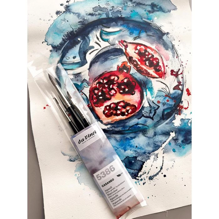 Da Vinci Da-Vinci Pinsel Casaneo 5386 Aquarellpinsel, 3 Stück, Haarpinsel Flach Und Rund, Größe 4 Und 8 3 Da Vinci Da-Vinci Pinsel Casaneo 5386 Aquarellpinsel, 3 Stück, Haarpinsel Flach Und Rund, Größe 4 Und 8 – Bild 3