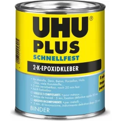 UHU® UHU 2-Komponentenkleber Plus Schnellfest, 885g, Binder, Mit Lösungsmittel, Wasserfest