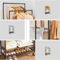 Vasagle Garderobenständer RGR120B01, Vintage, Mit Rollen & 2 Ablagen, Metall / Holz, Braun 11 Vasagle Garderobenständer RGR120B01, Vintage, Mit Rollen & 2 Ablagen, Metall / Holz, Braun -Produkte Für Zuhause 9c897d54daed1676cca8f3b00b8e162e6a00a36c garderobenstaender vasagle rgr120b01 vintage